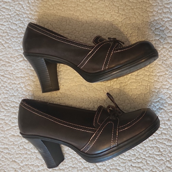 Vintage 90's Y2k Mudd Faux Leather Mary Jane Platform Heels Bowtie Detail - Picture 4 of 12